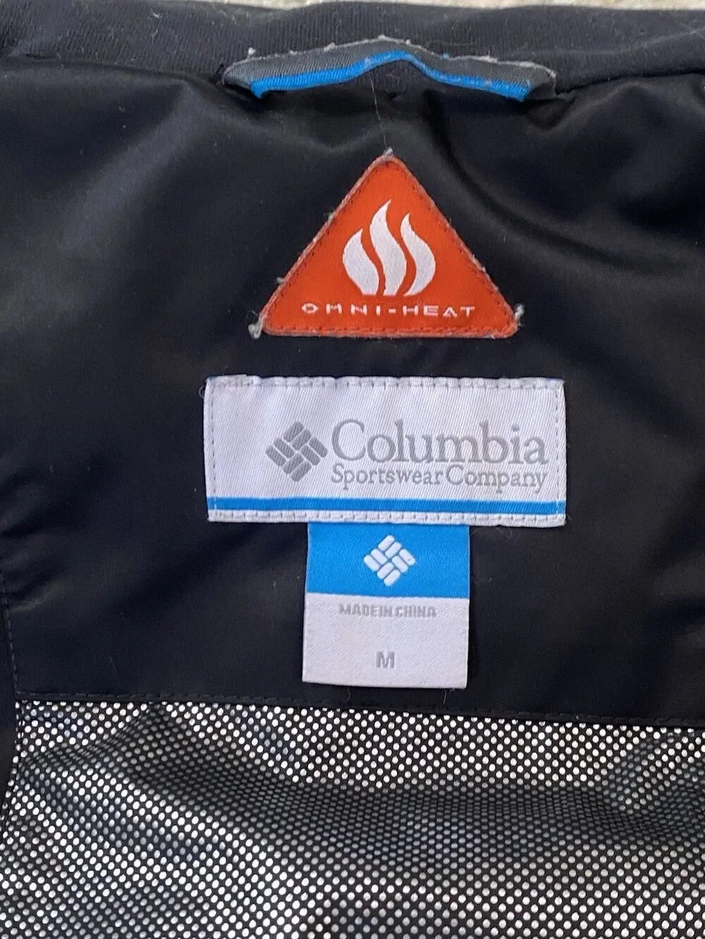 NO HOOD! Columbia Jacket Womens Medium Black Omni-Heat Down Feather Puffer